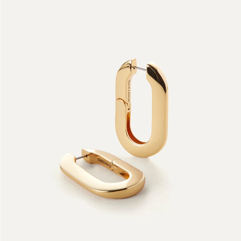 Jenny Bird Gold Mega U-Link Earrings - Picture 4 of 12